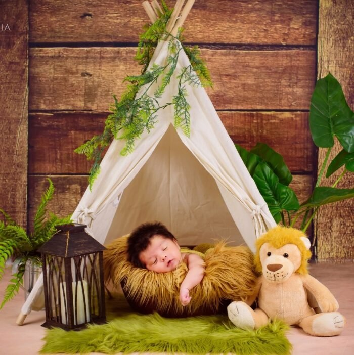 Baby photography with teepee setup Sydney