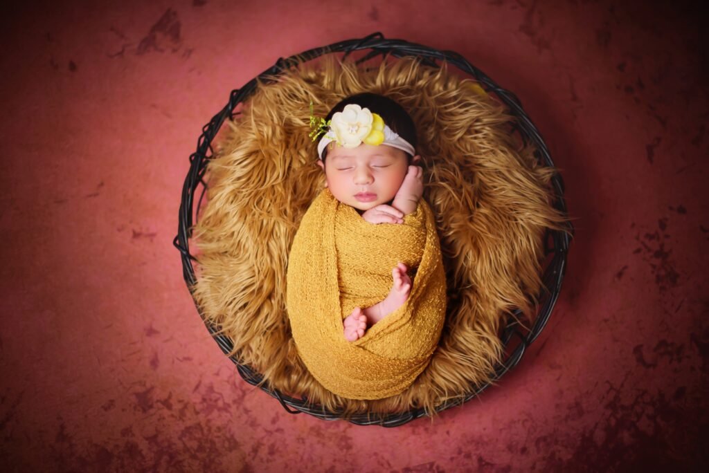 Newborn baby girl portrait photography Sydney